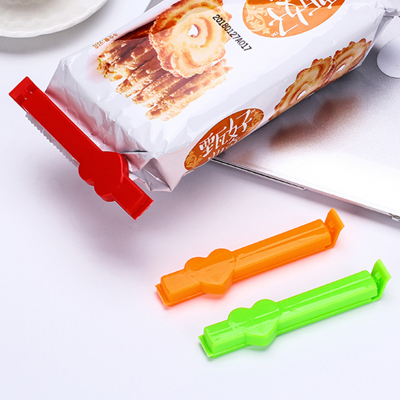 Clips de sellado de alimentos del fabricante, clips a prueba de humedad y para mantener la frescura para té, leche en polvo, refrigerios, bolsas de alimentos, clips de sellado de plástico con logotipo personalizado.