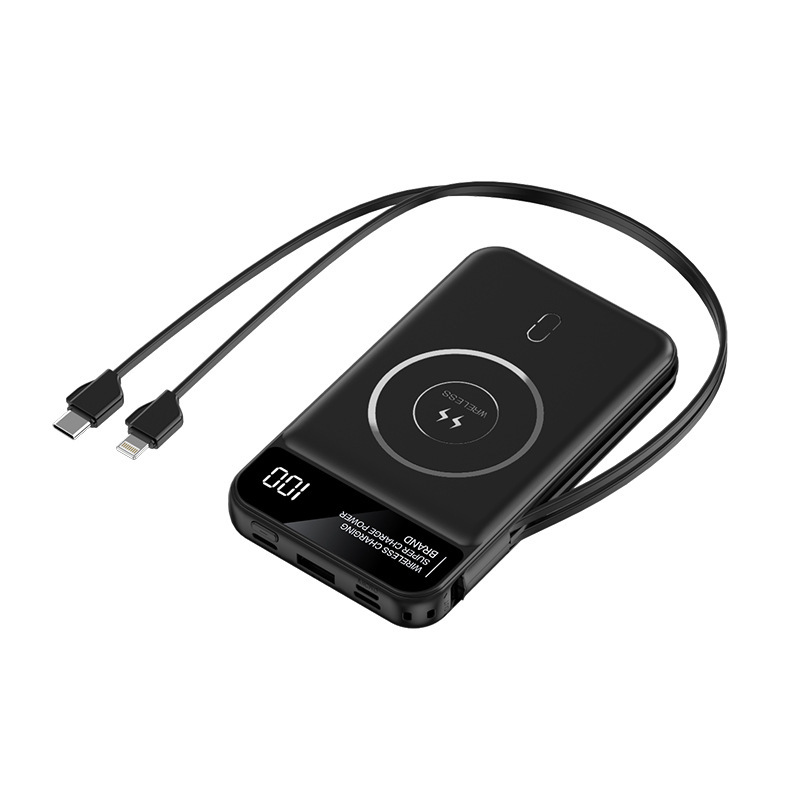 マグネット式ワイヤレス充電宝自帯線マグ安全超薄型小型携帯充電充電モバイル電源大容量|undefined