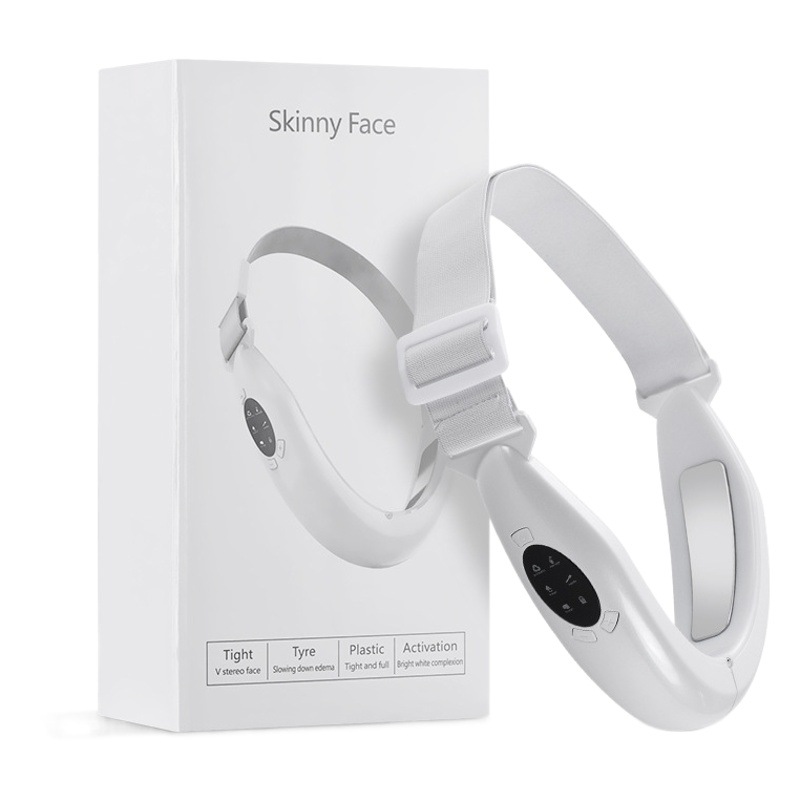 Instrumento de adelgazamiento facial micro-corriente caliente transfronteriza color rojo y azul luz rejuvenecimiento de la piel instrumento de belleza vibración elevación facial V instrumento de adelgazamiento facial