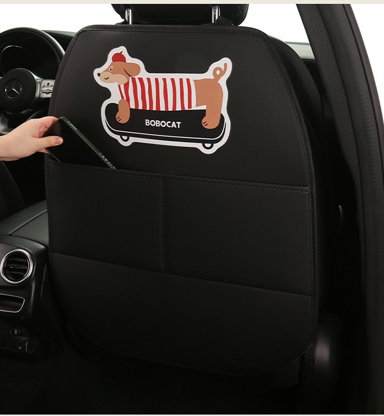 Car Anti-Kick Pad, Universal Anti-Kick Pad, Rear Seat Backrest Anti-Dirt Protective Pad, Children's Dachshund Anti-Kick Pad