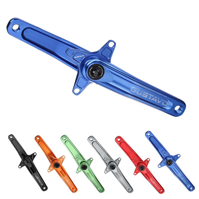 GUSTAVO Bicycle Crank Full CNC Crank Set Ultra Light Mountain Bike 24mm Axis