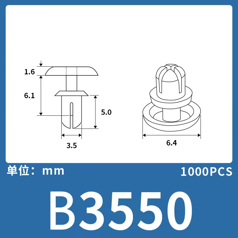 Expansión remache de nylon niño y madre hebilla de plástico hebilla de nylon remache fijo clip hebilla Blanco Negro