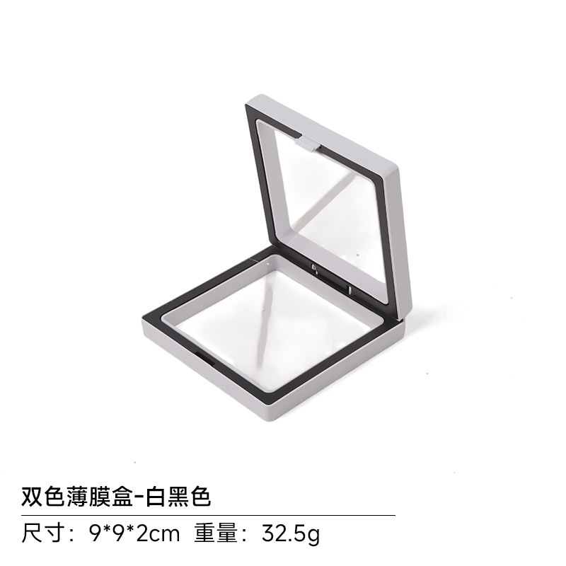 Caja de suspensión transparente de doble color pe caja de película de color collar caja de joyería joyería anillo caja de embalaje de pulseras image 11