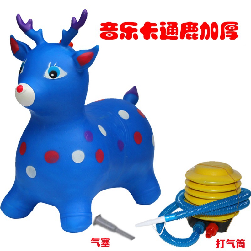 Sky blue music card blue deer single