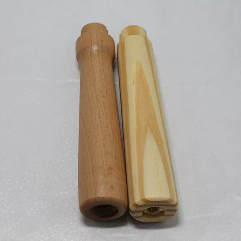 厂家直销实木刀柄农具打孔五金箍子手柄厨房用具异形通孔木把手