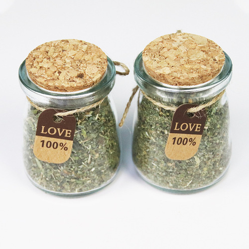 Cat mint bottled crushed leaves promote digestion and eliminate hair balls mint powder cat snacks manufacturer cat snacks wholesale