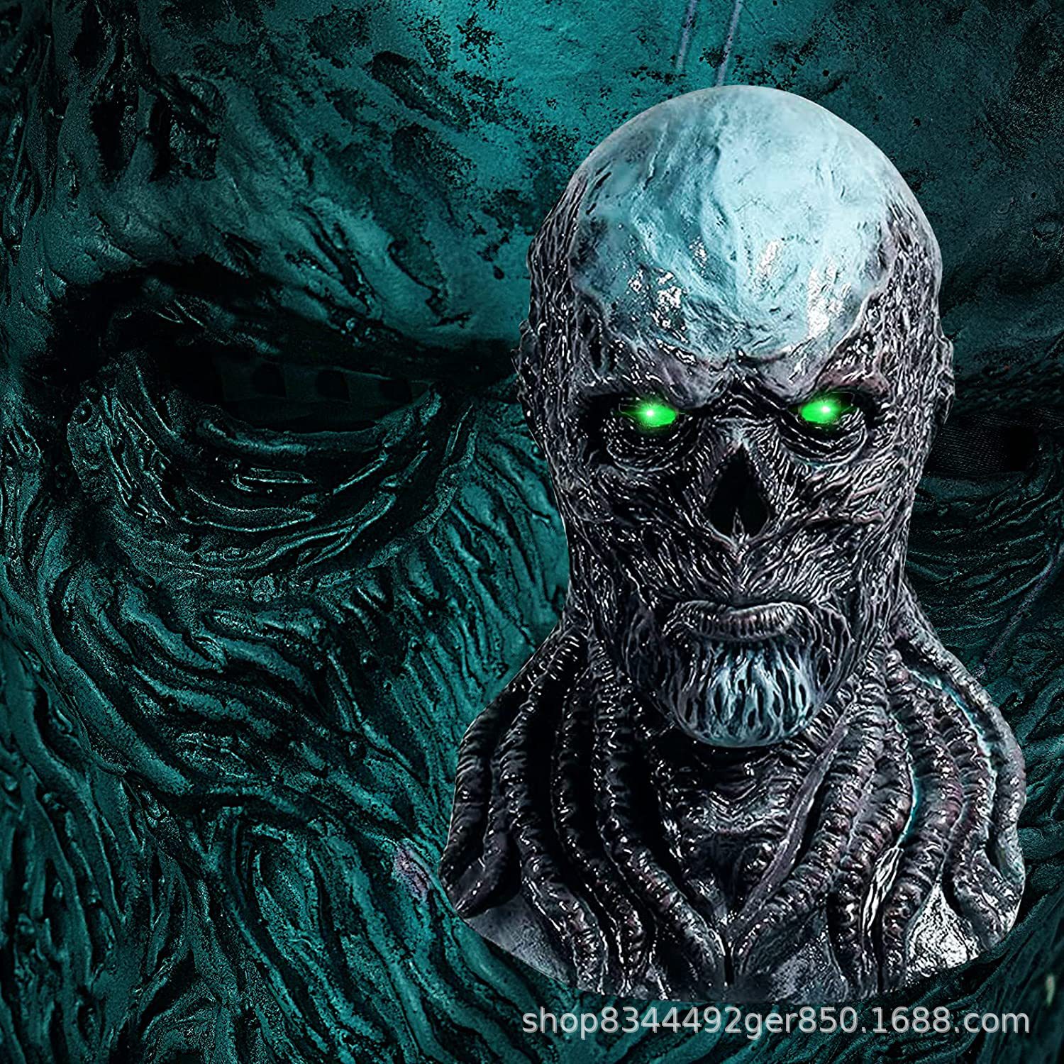 Halloween Charlie horror máscara partido casa embrujada truco atmósfera de miedo apoyos sangrienta Zombie cara llena sombrerería