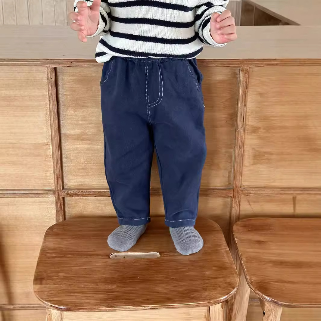 Suéter infantil con solapa Jeans Baby2025 ropa de primavera ropa infantil coreana ropa de primavera para niños dos piezas