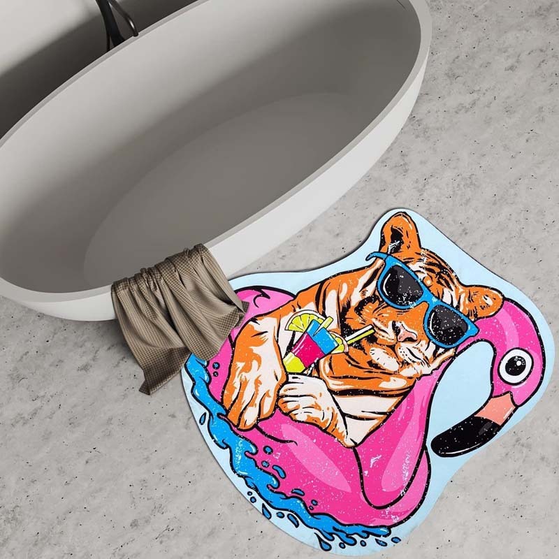 クロスボーダーバスルームフロアマットハロウィンレッドリップバレンタインデー模造カシミアフロアマットトイレバスルームお手入れ簡単吸収性|undefined