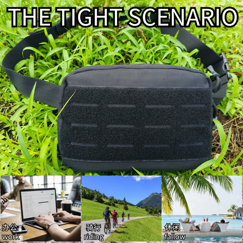 Riñonera deportiva transfronteriza al aire libre corte por láser MOLLE para montar riñonera para hombre Riñonera táctica multifuncional en stock