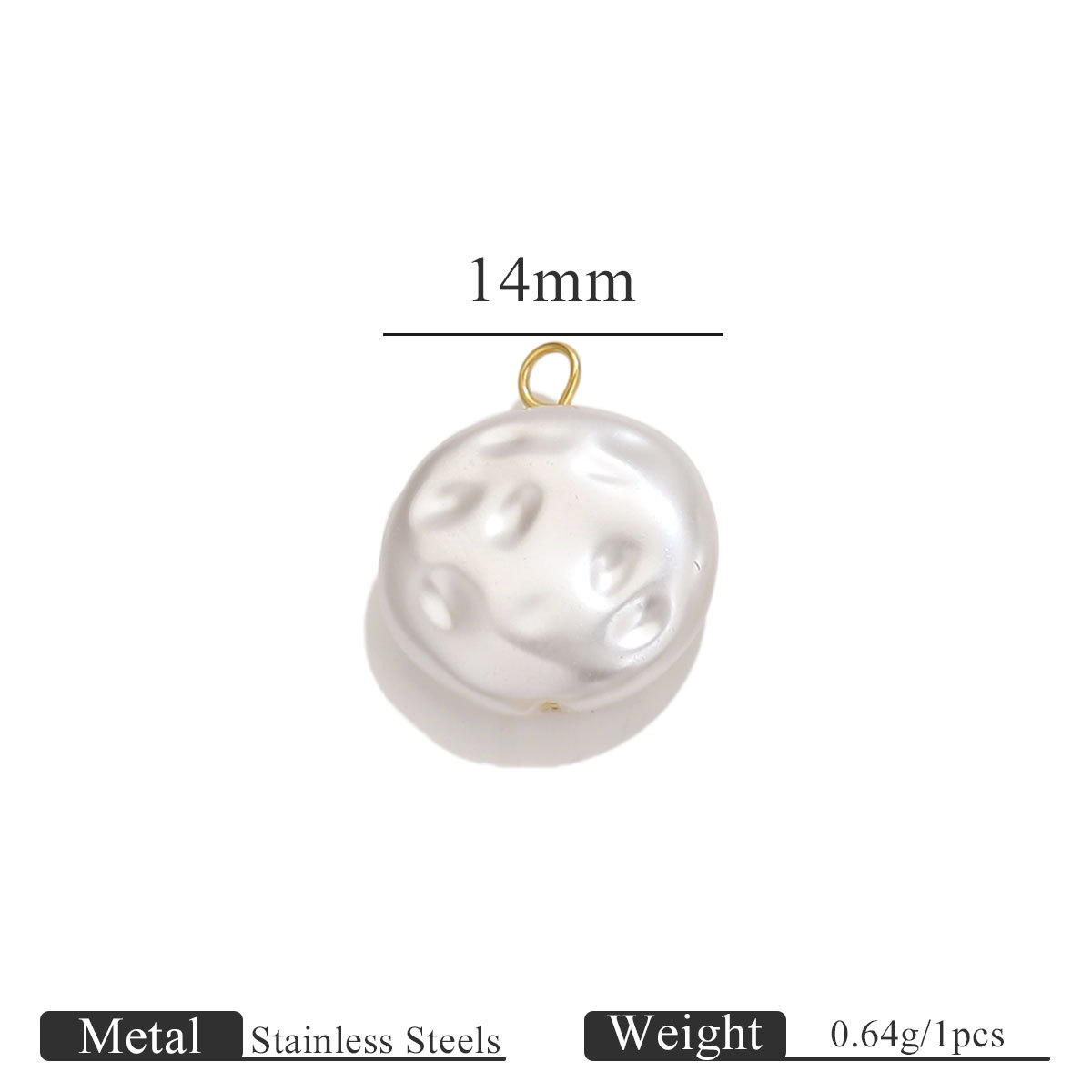 Acero inoxidable imitación de perlas colgantes DIY joyería hecha a mano cuentas pendientes de bola pulseras accesorios joyería al por mayor