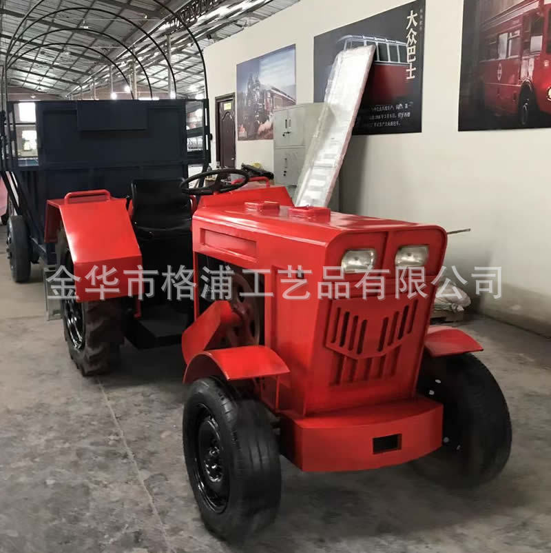厂家定制三轮车火车老爷车模型 农场网红拖拉机模型 农场打卡景观