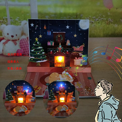 欧西式新年祝日クリスマス磁気制御は暖炉の炎を吹いて明るくなります。