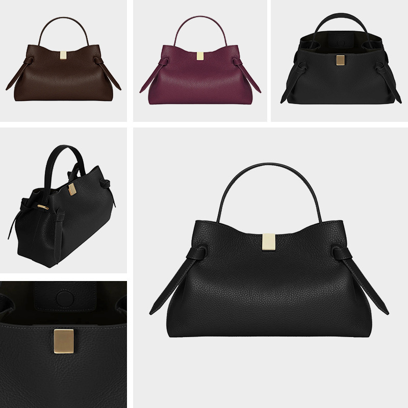 New Yuzefi Pot-Shaped Bag Medium Size High-End Niche Retro Genuine Leather Tote Bag Cross-Border Handbag New Yuzefi Pot-Shaped Bag Medium Size High-End Niche Retro Genuine Leather Tote Bag Cross-Border Handbag