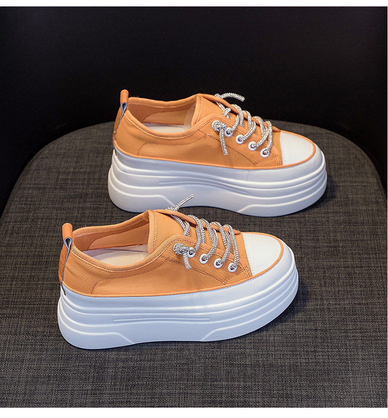 Giày sneaker nữ đế dày lưới thoáng khí tăng chiều cao mùa hè 2026 — M2227 Cam, M2227 Đen, M2227 Trắng chi tiết 21