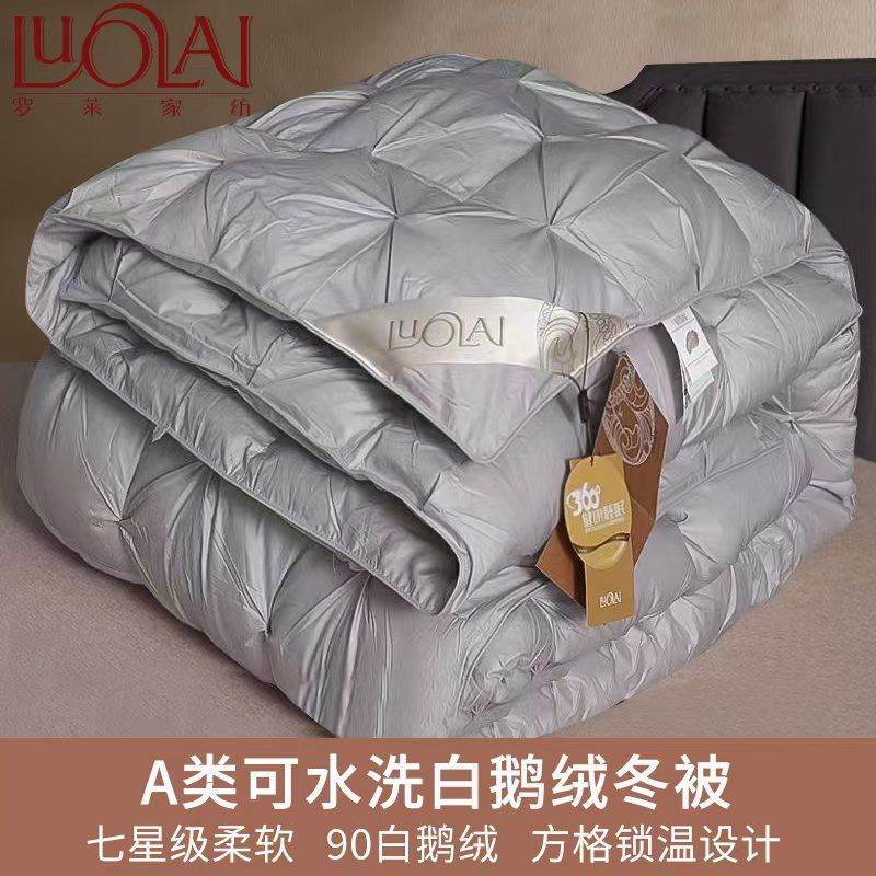 鹅绒被95白鹅绒全棉面料静音轻盈不压身加厚保暖被芯冬季包邮