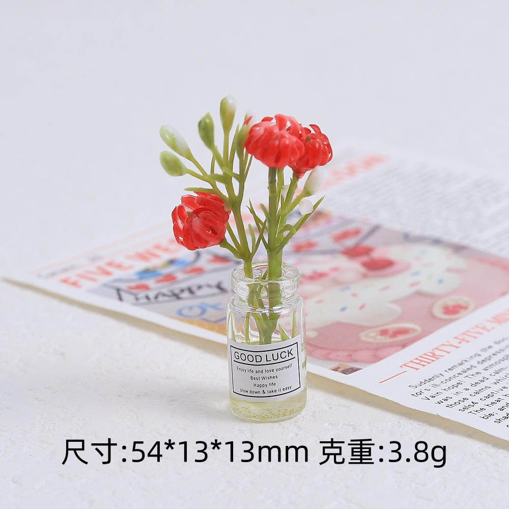 입체적인 야광 꽃병 - 작은 빨간색