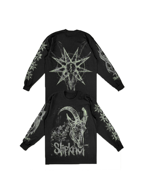 Autumn Slipknot Rock Street European and American Loose Vintage Casual Men's Cotton Long-Sleeved T-Shirt