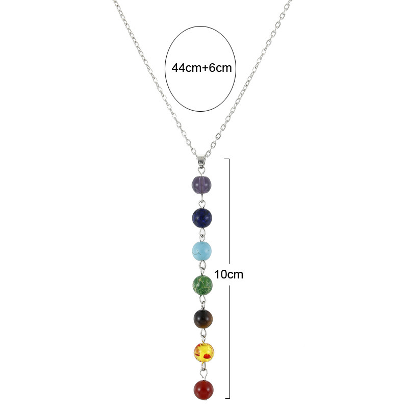 Simple Style Round Artificial Gemstones Beaded Women's Pendant Necklace 1 Piece display picture 4