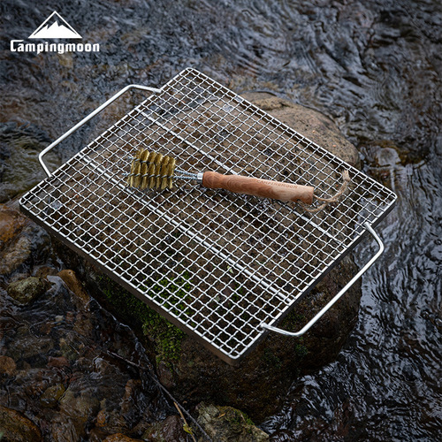 Koman SJ-16 Brass Wire Barbecue Cleaning Oven Mesh Cleaning Pot and Washing Barbecue Rack Long-Handed Tool Brush