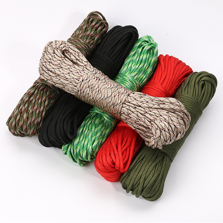 4 mm siedmiordzeniowy paracord do wspinaczki, przetrwania na świeżym powietrzu, tkany ręcznie, kolorowy pasek na nadgarstek, 550 funtów, odporny na zużycie_voghion.com