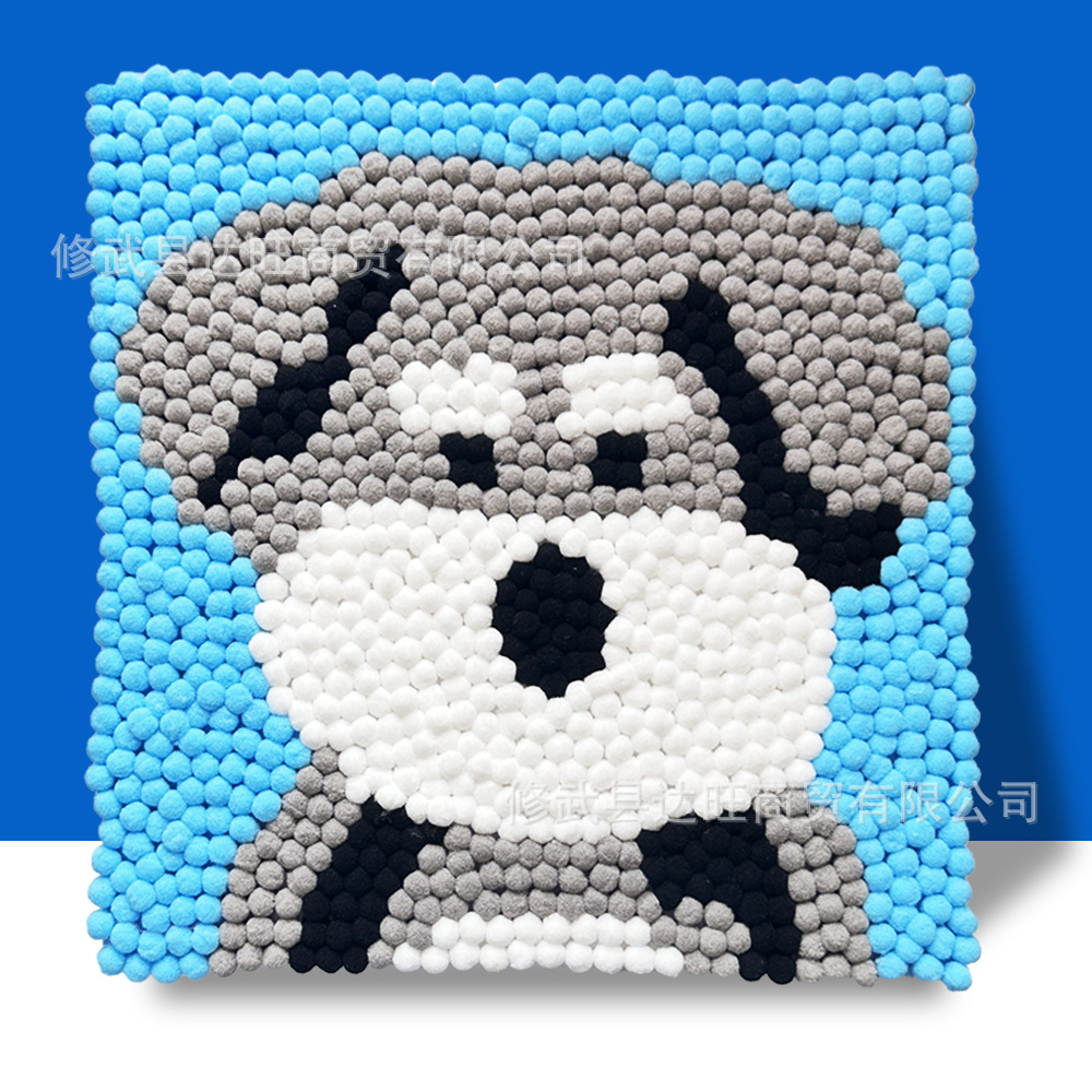 MQH20-112 / 20*20cm (wooden frame + canvas + hair ball + tweezers)