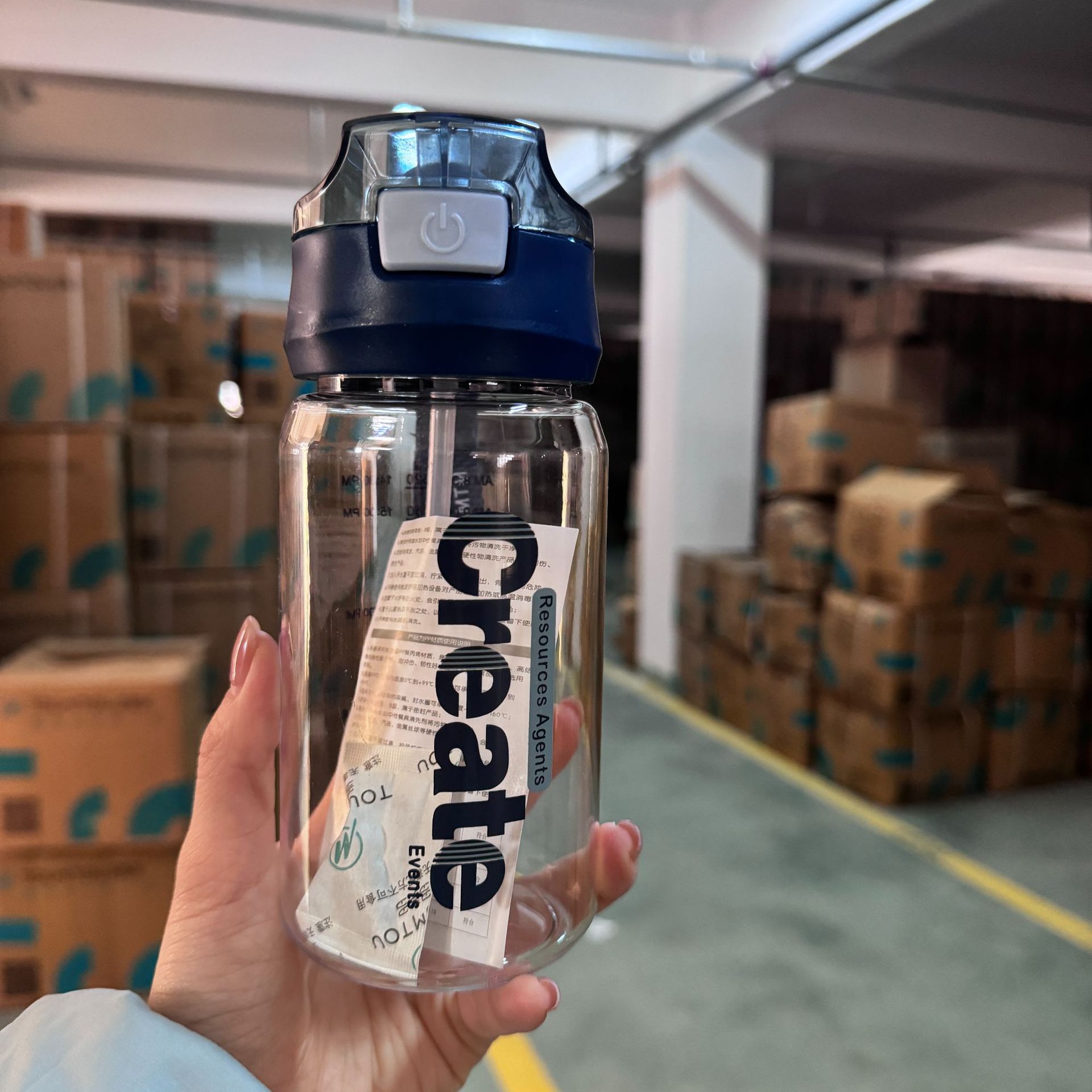 Selección estricta taza de paja deportiva taza de agua de plástico resistente a altas temperaturas con cubierta portátil simple al por mayor fábrica de ventas directas image 8