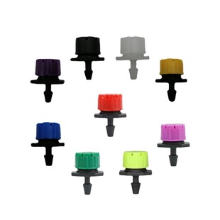 8 hole adjustable flow can close dripper garden gardening flower pot fruit wood irrigation watering dripper