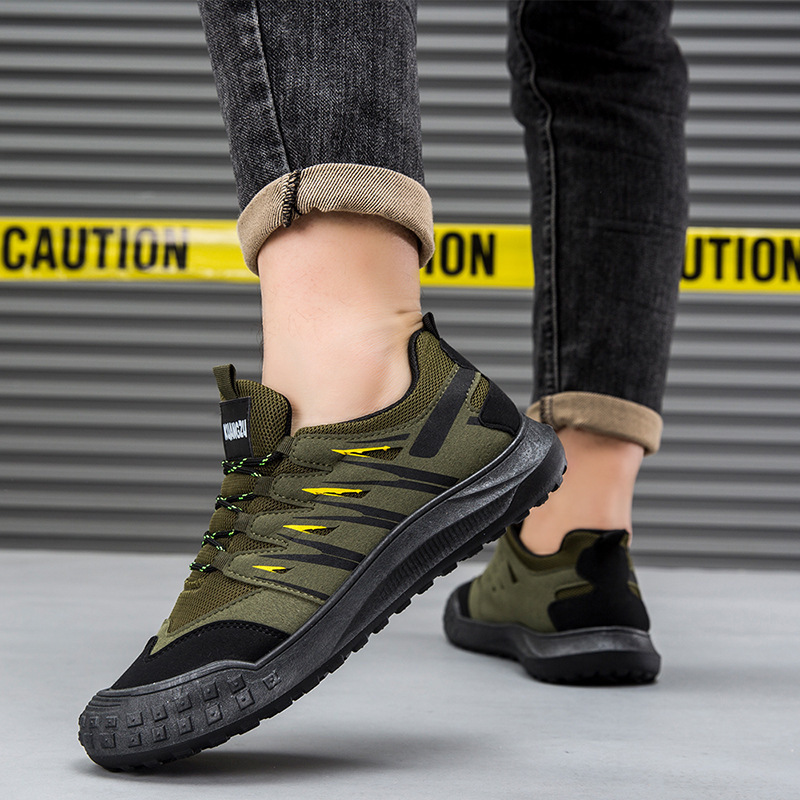 Zapatos deportivos al por mayor costura de cuero neto zapatos de hombre transpirables de moda zapatos deportivos de moda al aire libre ligeros de corte bajo comercio exterior