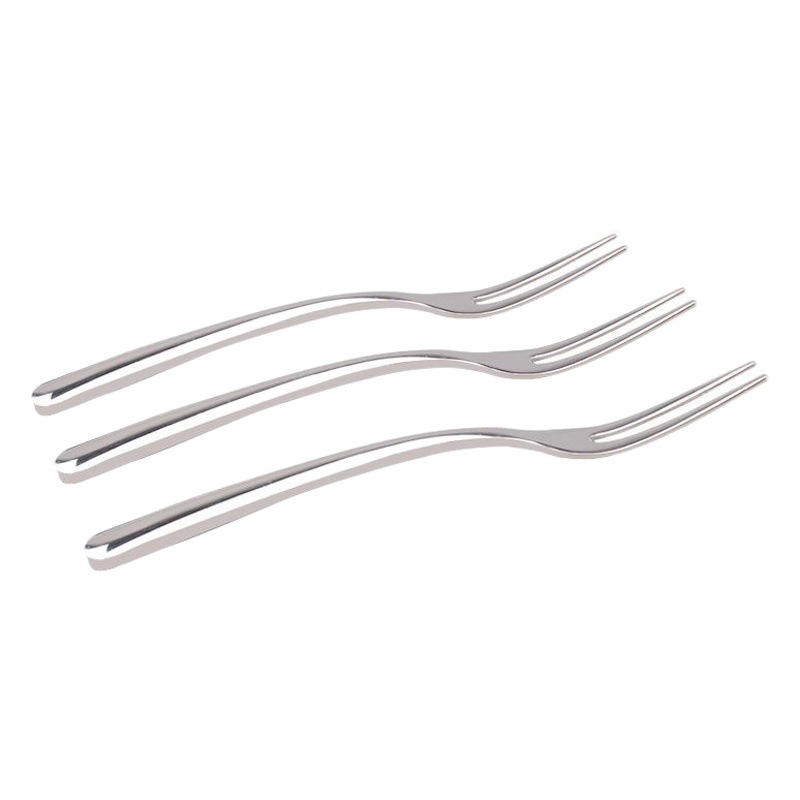 COOKONE18 / 10 acero inoxidable engrosado fruta postre horquilla horquilla casera horquilla horquilla horquilla horquilla de té de la tarde dos dientes