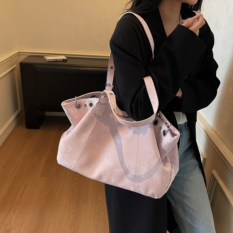 休闲松弛感大容量包包女2025新款秋冬单肩斜挎包复古手提托特包|undefined