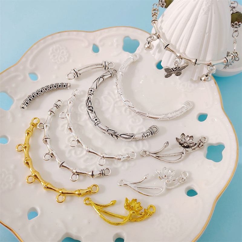 alloy jewelry diy accessories bamboo half bracelet twist lotus half bracelet elbow accessories handmade bracelet bracelet material alloy jewelry diy accessories bamboo half bracelet twist lotus half bracelet elbow accessories handmade bracelet bracelet material