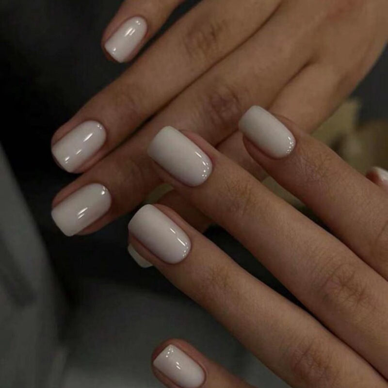 ins small fresh simple wind wearing nail stickers wholesale white solid color fake nails cross-border direct nail stickers ins small fresh simple wind wearing nail stickers wholesale white solid color fake nails cross-border direct nail stickers