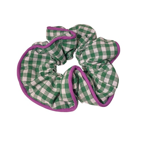Floral Plaid Contrast Color Large Intestinal Hair Tie for Women Small Fresh and High-end Feeling Cloth Hair Accessory Headwear Korean Style 