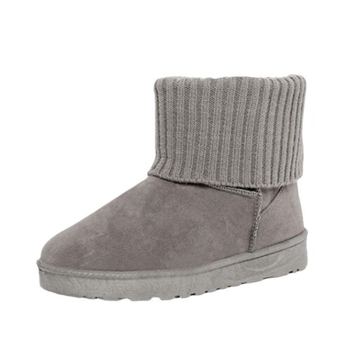 Women's Winter Snow Boots with Fleece Lining, Insulated and Thick Cotton Boots, Versatile Cold-Resistant Thick-Soled Short Boots, Northeastern Cotton Shoes