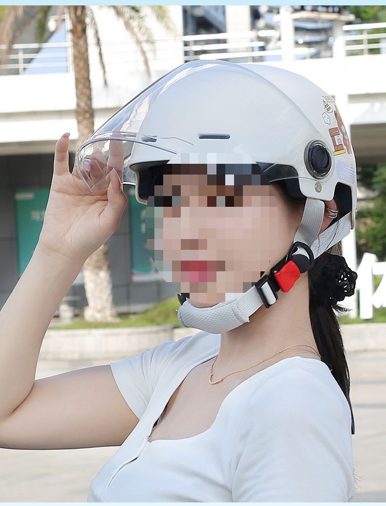 3C Certified Electric Motorcycle Helmet - Breathable Sunscreen Half Helmet