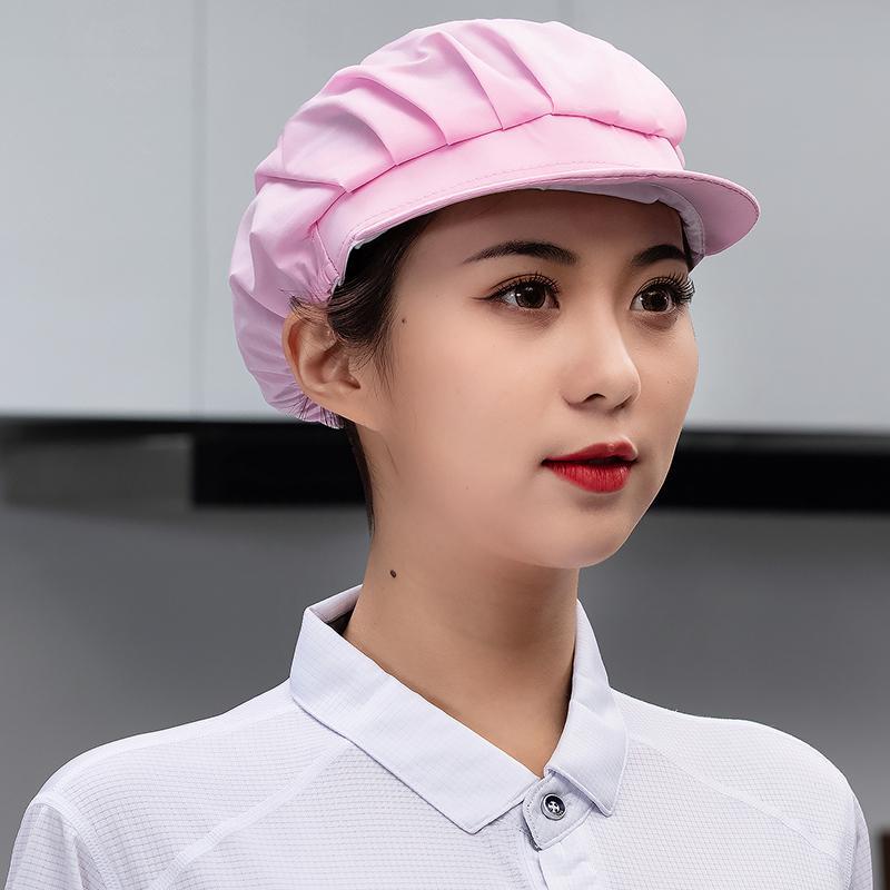Taller de fábrica de alimentos transfronterizos sombrero de trabajo fábrica de catering comedor cocina sombrero de cocinero a prueba de polvo a prueba de aceite malla de ventilación