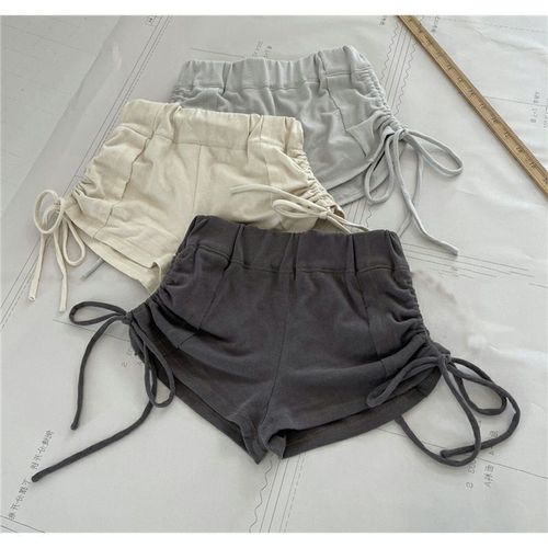 Spicy Girl Sports Casual Pants for Women, Summer Thin Hot Shorts with Drawstring, High-Waisted Loose-Fit Wide-Legged Skort