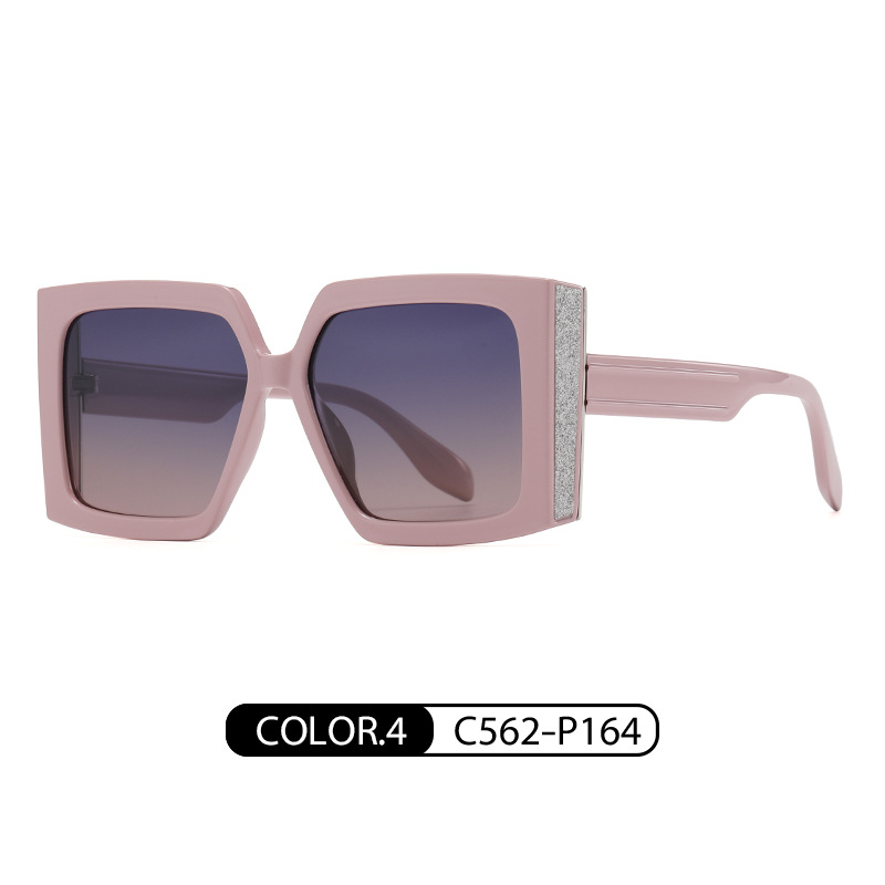 Nuevas gafas de sol polarizadas de Internet celebridad gran marco de alta calidad gafas de sol TR7550 caja de color rosa gafas de sol a prueba de UV