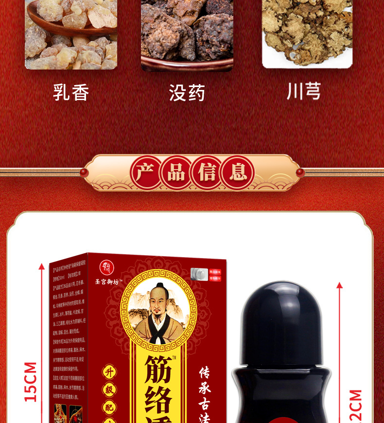 Jin Luo Tou Gu Ye Pain Relief Gel Warming Topical Body Massage 50ml preparation