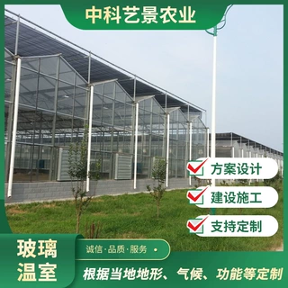 玻璃大棚造价 定制农用高温大棚轻钢结构 智能连栋玻璃温室