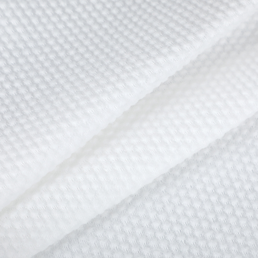 Fully viscose pearl pattern spunlace non-woven fabric 80g 160cm wide hygienic home textile fabric
