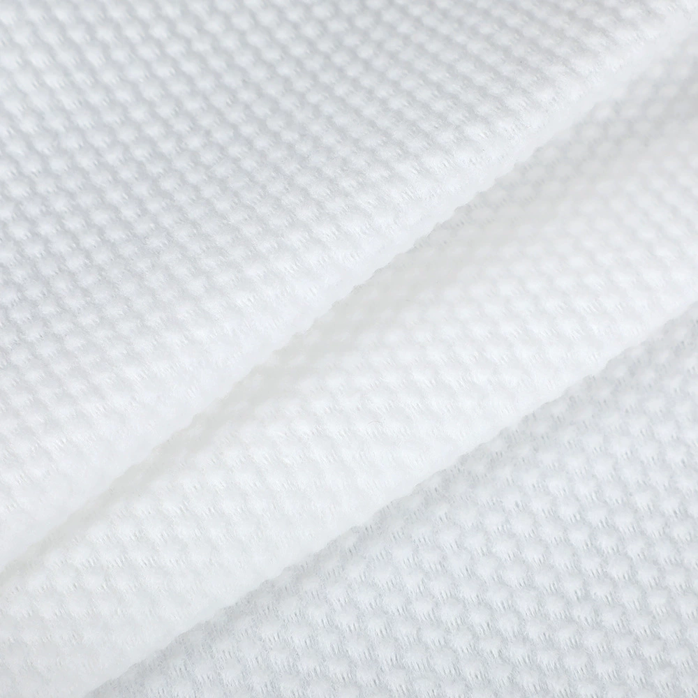 Fully viscose pearl pattern spunlace non-woven fabric 80g 160cm wide hygienic home textile fabric