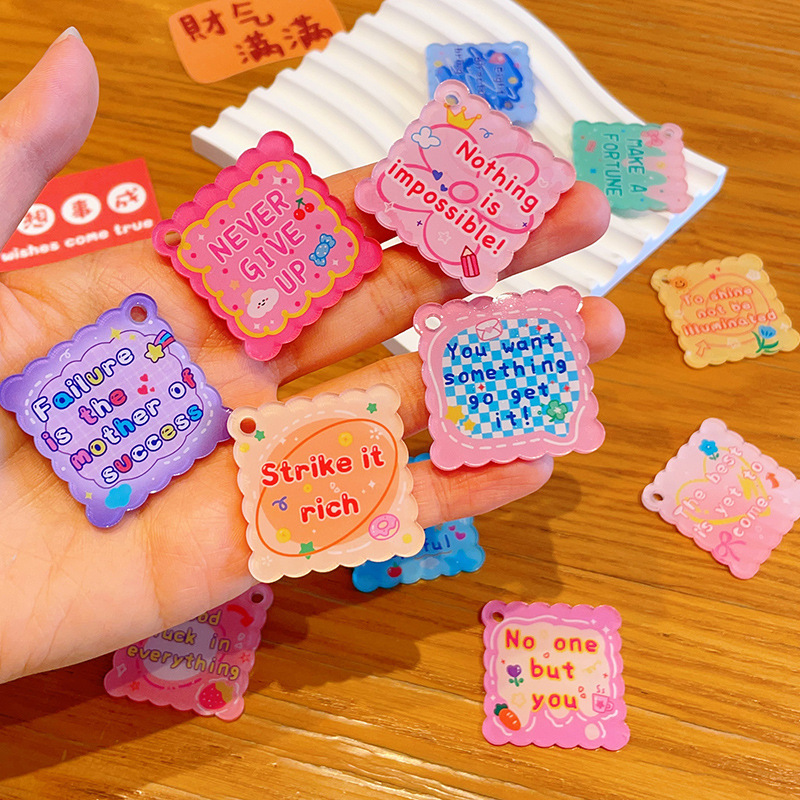 English Series Acrylic Double-sided Plate to Make Money in All directions