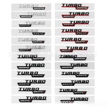 适用于奔驰turbo车标AMG叶子板标4MATIC侧标奔驰ABS车贴车身装饰