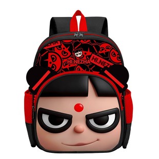 Varie Nezha Children's Small Schoolbag Cute Cartoon Kindergarten Backpack Lightweight Ridge Protection Large Capacity Small Backpack