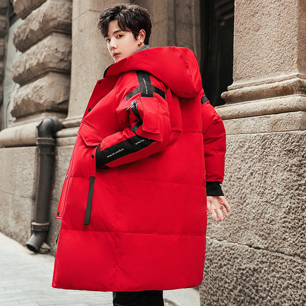 Long down jacket for boys