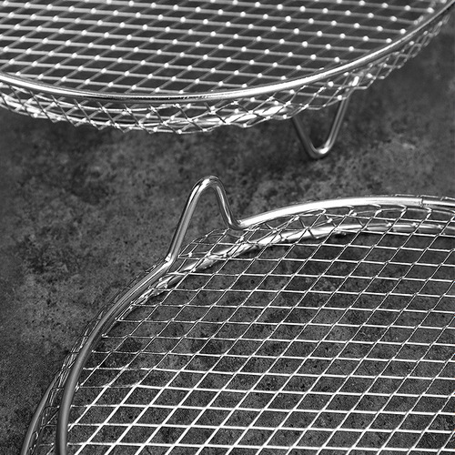 304 stainless steel drying and steaming rack, three-layer baking and steaming pushable rack, drying and dehydrating rack, food frying basket, air pot basket