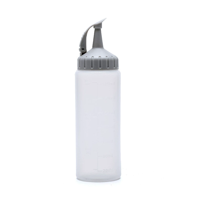 Squeeze Sauce Bottle, Pointed Nozzle with Lid, Measurement Scale, 175 / 350 ml Options