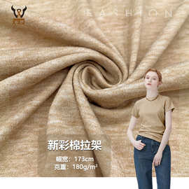 春夏彩棉汗布  新彩棉拉架180G 休闲服T恤家居服男女装针织面料